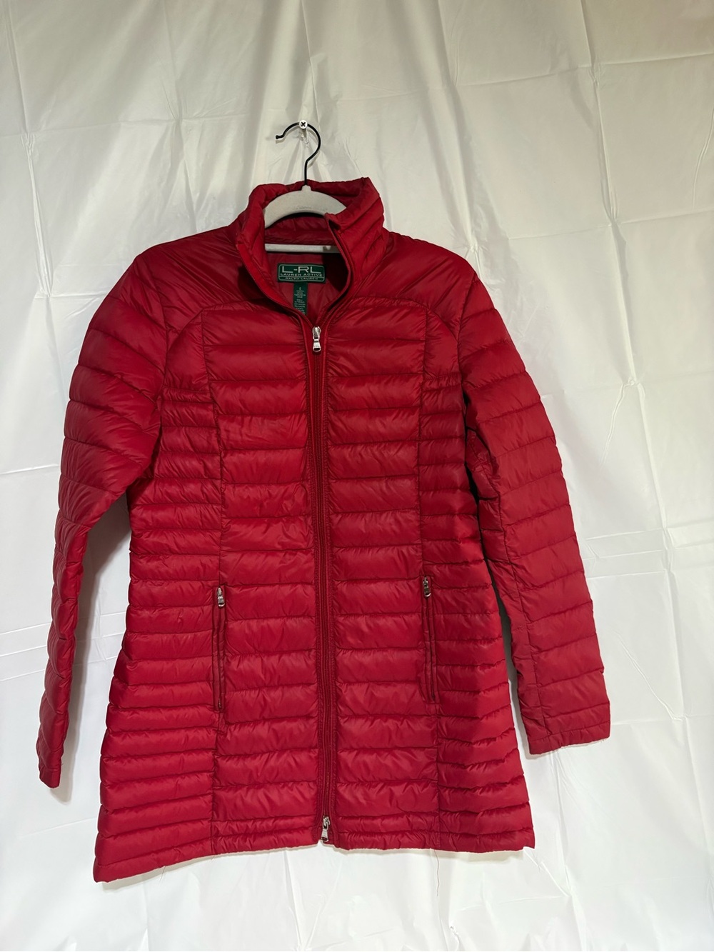 Ralph Lauren Women's Red Quilted Packable Puffer Coat
